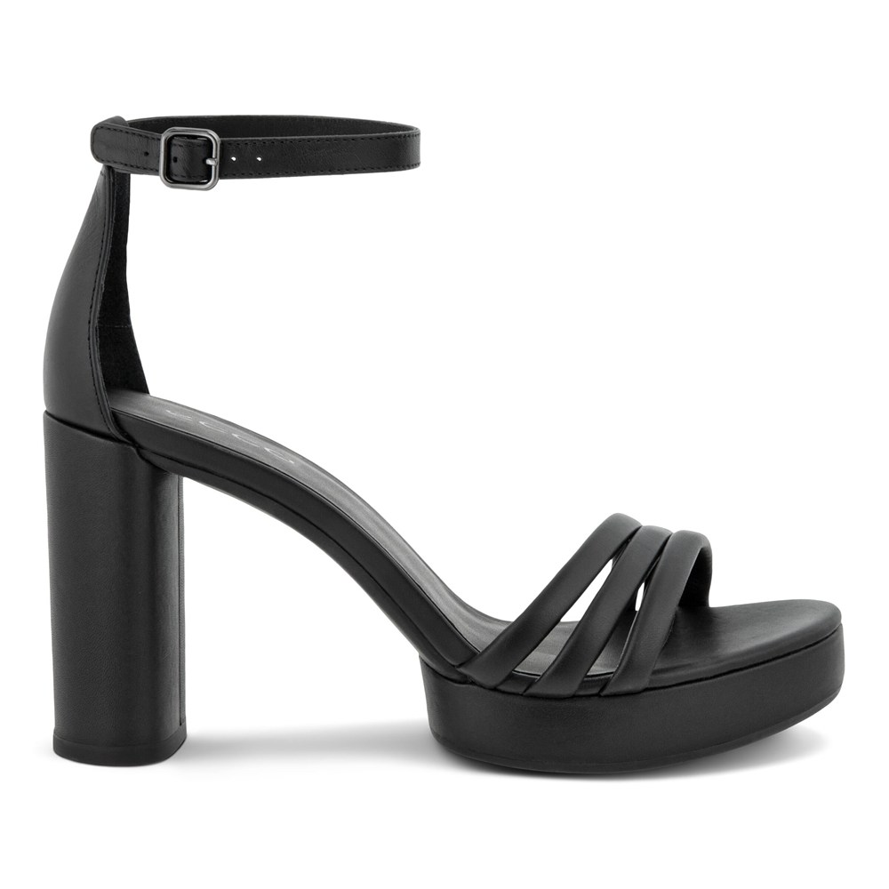 Womens Dress Shoes - ECCO Elevate Sculpted Sandal 75 - Black - 4578AXFGV